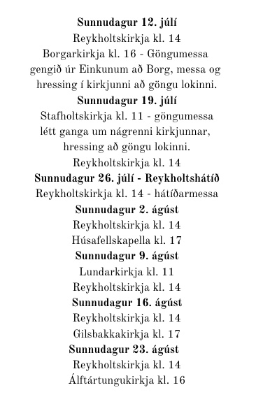 sumarmessur