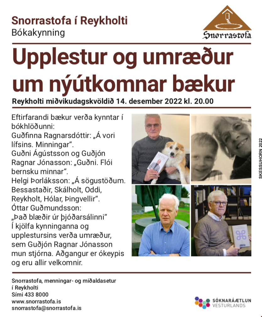 Upplestur og umræður um nýútkomnar bækur