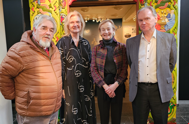 Frá vinstri: Óskar Guðmundsson, Sigrún Þormar, Cecilie Willoch, Bergur Þorgeirsson